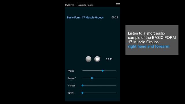 PMR Lite App - Progressive Muscle Relaxation - English Edition - upgrade option to Pro Version