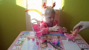 распаковка пупса с коляской и ванночкой  Pups with sidecar unpacking and tray