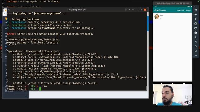 ANDROID TUTORIAL: FIREBASE FUNCTIONS 11  PUSH NOTIFICATION COM FCM CLOUD MESSAGING