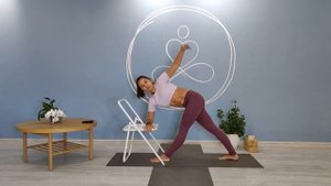 Йога со стулом. Йога айенгара.