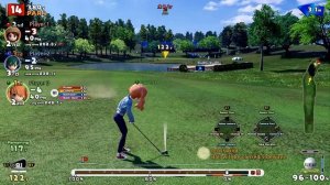 Everybody's Golf (PS4) - Helga vs. Casi vs. Natalie (CPU Stroke)