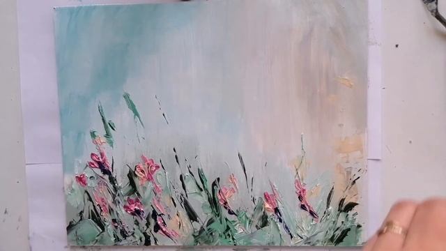 Рисуем ?БАБОЧКУ?мастихином! Draw a butterfly!!! смотреть онлайн