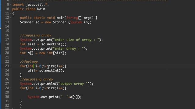 how to take input in array java (for loop used) смотреть онлайн