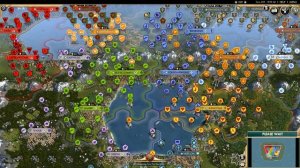 Civ 5 AI Only Timelapse: Lakes of Destruction