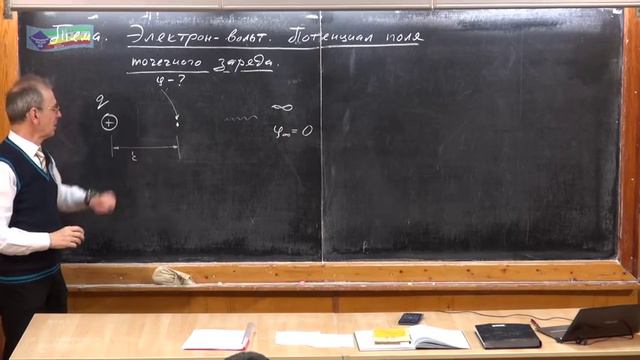 Урок 232. Электрон-вольт. Потенциал поля точечного заряда
