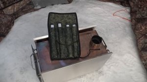 Печь Камин для палатки Берег. Распаковка и первый тест. Мороз -40С