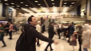 Surprise music performance and flash mob in Mehrabad Airport, Tehran, Iran