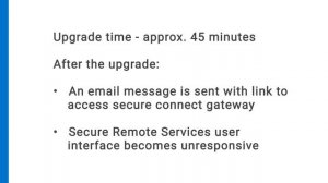 Upgrade Secure Remote Services 3.52 to Secure Connect Gateway Virtual Edition