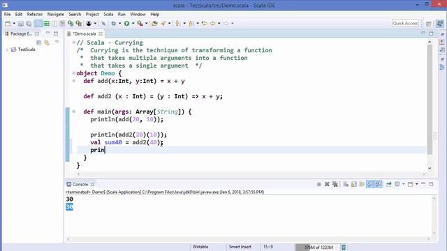 Scala Tutorial 16 - Function Currying in Scala