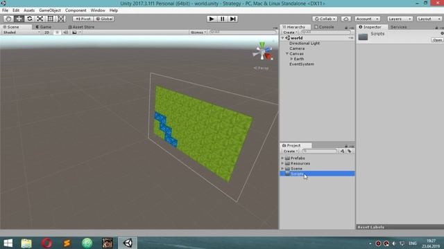 Unity 3D: Экономическая 2D стратегия. #1 - проект и карта.