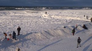 Балтийское море впервые за много лет замёрзло в Зеленоградске