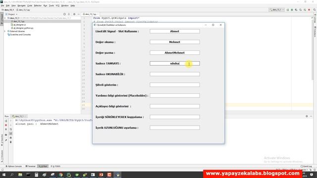 PyQt5 dersleri #13.1 QLineEdit Özellikleri ve Kullanımı смотреть онлайн