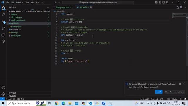 Deploy Node.js App on EKS using GitHub Actions |Build and Deploy to Kubernetes using GitHub Actions