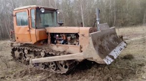 Корчуем поля на ДТ 75