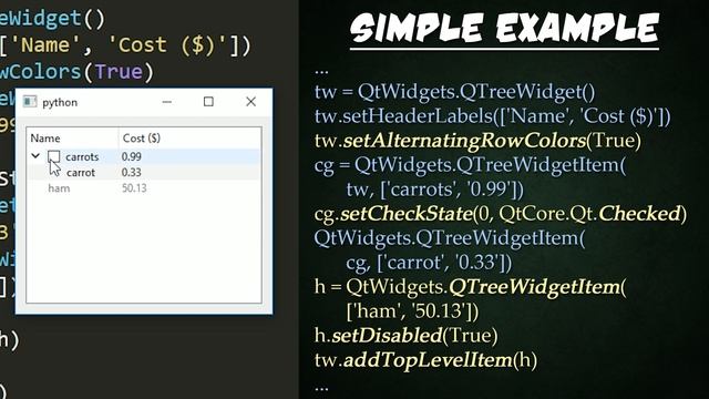 PySide + PyQt | QTreeWidget in 4 Minutes