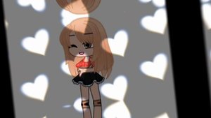 ?Ярко желтые очки два сердечко на руке/брелке ?✨meme Gacha life club Гача лайф-Клуб ??