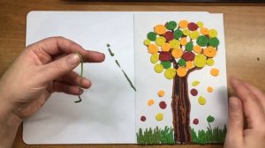 дерево из пластилиновых жгутиков