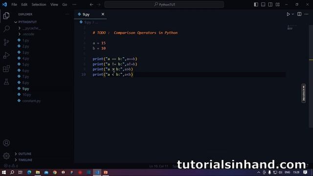 Comparison Operator in Python | Explained with examples #viral #pythontutorial #pythonforbeginners