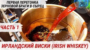 IRISH WHISKEY ДОМАШНИЙ ИРЛАНДСКИЙ ВИСКИ. Первая перегонка зерновой браги на медном аппарате #виски