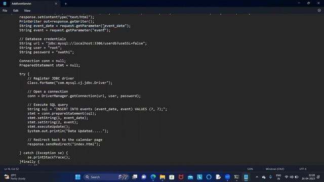 Calender Application using front end and back end смотреть онлайн
