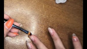 Простой дизайн ногтей. Втирка. Наращивание на полигель