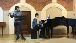 Глеб Кильдюшевский - "Осенний мотылёк", пьеса для флейты и фортепиано. Исп. Леонид Люстров и автор