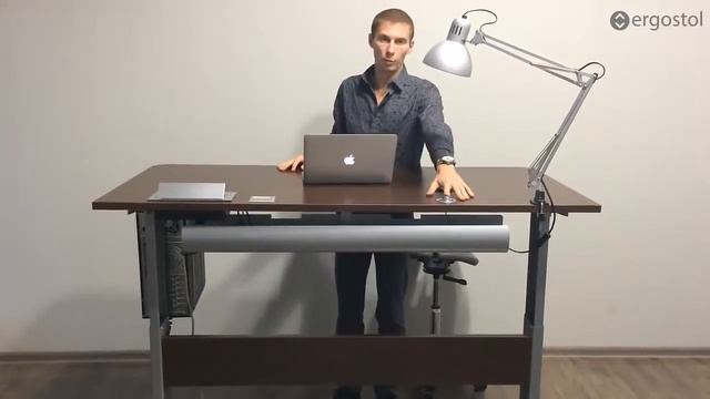 Стол с электрорегулировкой на двух опорах ErgoStol Duo