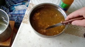 Затирание медового кваса из прошлогоднего забруса.