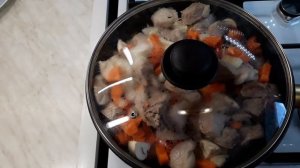 Тушеное Мясо с овощами и грибами!