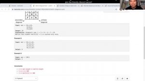 1572. Matrix Diagonal Sum (Leetcode Easy)