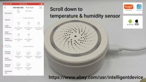 Installation - Tuya / Smart Life App, Temperature & Humidity Sensor - T0003 - White