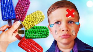 Crying Babies! Learn colors with Baby Colored Ice Cream / Bad Kids Colours Learning Video