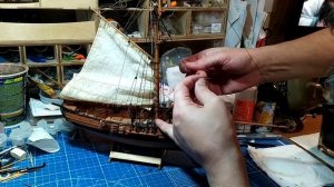 Тендер Авось. Подъем гафеля.