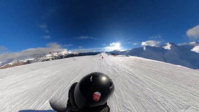 Архыз горнолыжный курорт. Спуск на лыжах. Часть 21 смотреть онлайн