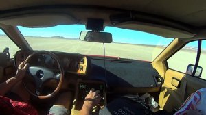 El Mirage dry lake 1987 Lotus Turbo Esprit cabin POV