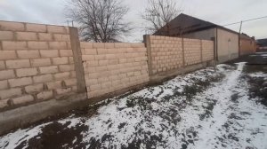 Забор из пеплоблока своими руками.