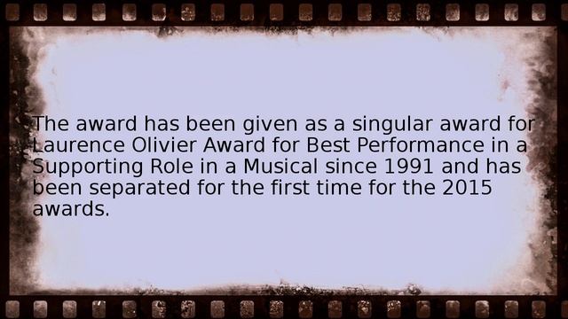 laurence olivier award for best actor in a supporting role in a musical Wikipedia смотреть онлайн