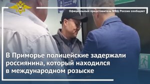 В Приморье полицейские задержали россиянина, который находился в международном розыске