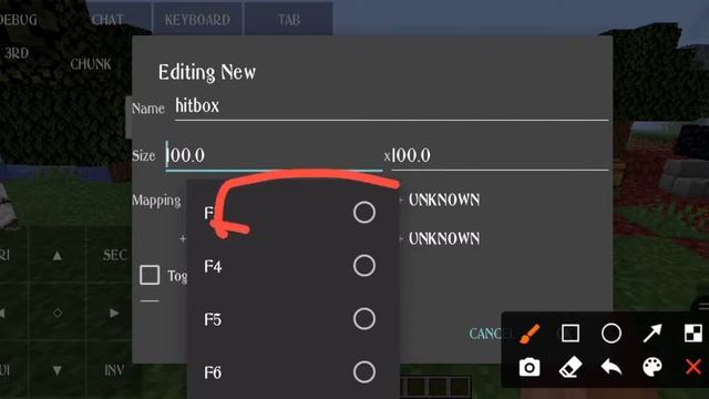 how to see chunk border and hitbox in pojavlauncher