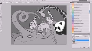 Как раскрашивать иллюстрацию в Photoshop