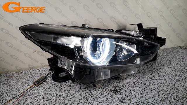 Mazda 3 Mazda3 Axela BM BN 2013 - 2019 Ultra Bright Day Light Turn Signal LED Angel Eyes Halo Rings смотреть онлайн