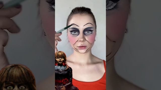 Перевоплощение в Анабель #helloween #makeupartist #halloweenlook #anabell