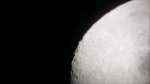 The moon from telescope