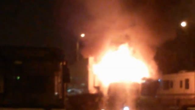 У станции Ховрино сгорел МАЗ. смотреть онлайн