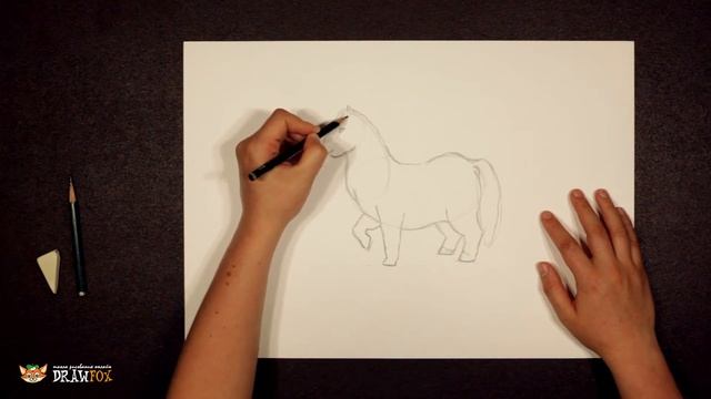 Как нарисовать пони поэтапно простым карандашом начинающие