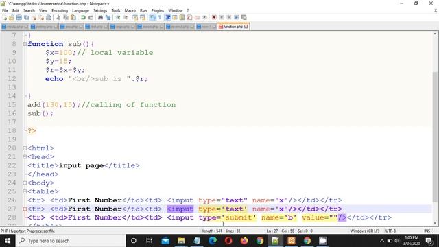 USER DEFINED FUNCTION IN PHP | TYPES OF USER DEFINED FUNCTION