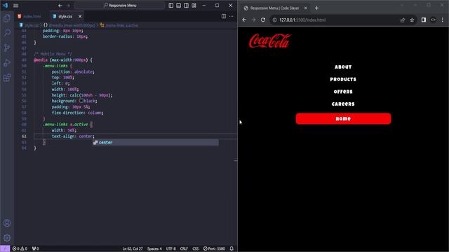 Responsive Navigation Bar using HTML & CSS in 10 Minutes | 2023