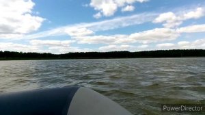 Плаваем на лодке Флагман 380 НДНД по озеру ..