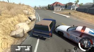 INSANE GTA Police Chases in BeamNG! - BeamNG Drive Traffic Tool Mod