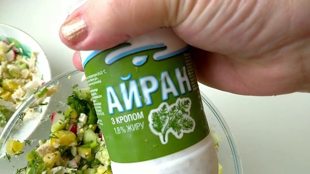 Окрошка на АЙРАНЕ ? Супер быстро и вкусно!!! +салатик с окрошки??